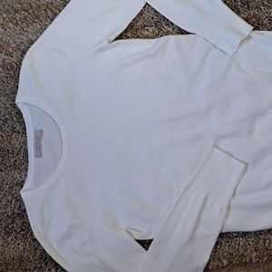 Active USA White Lightweight Sweater